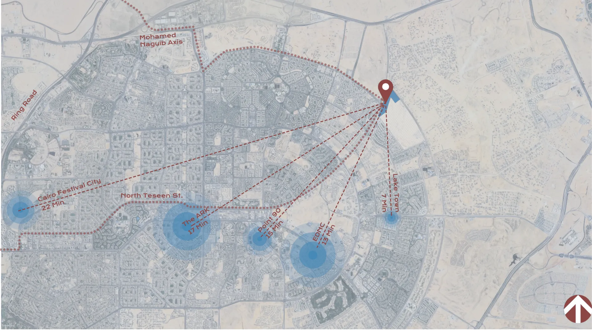Vie Halo location map — Zomra, New Cairo, Egypt